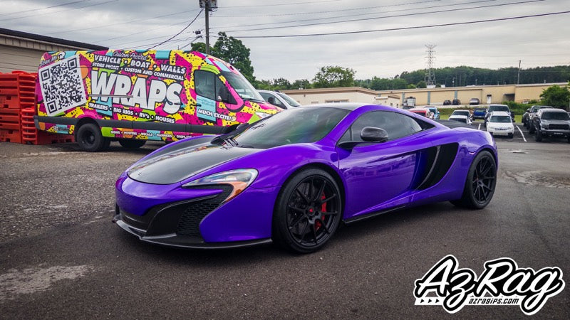McLaren wrapped in Plum Explosion purple by AZ Rag in Knoxville