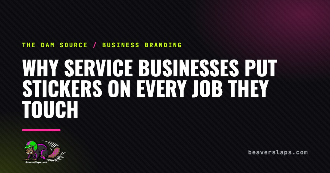 Why Service Businesses Put Stickers on Every Job They Touch | The Dam Source by Beaver Slaps