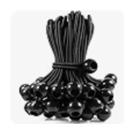 Black ball bungee cords 6 inch for banner tie-down