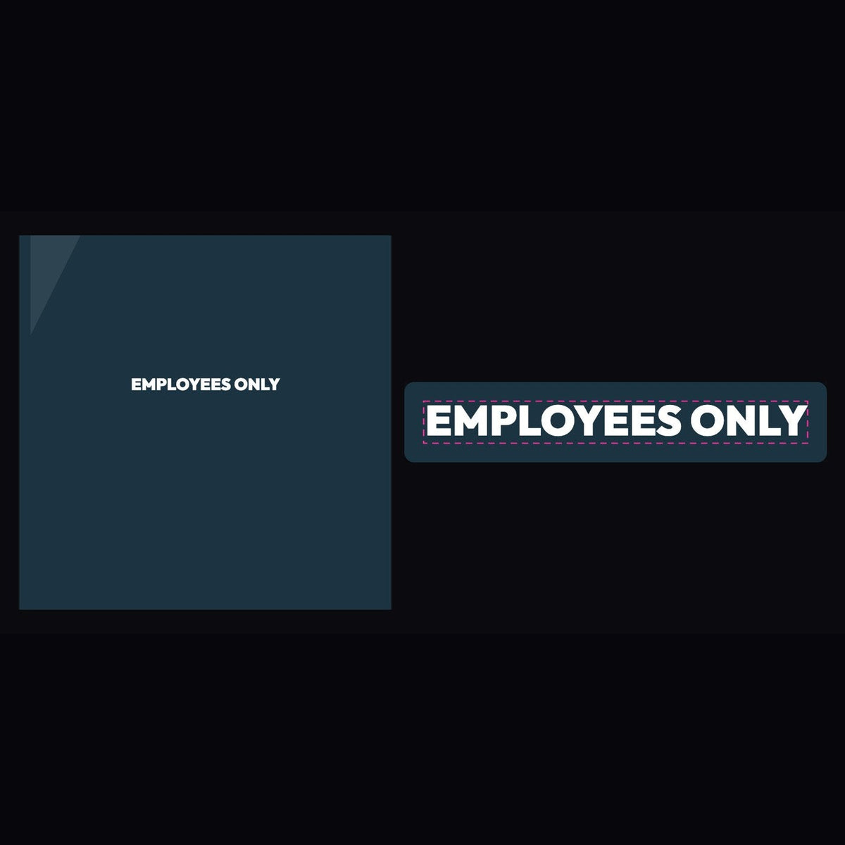 employees only decal white vinyl on a glass door