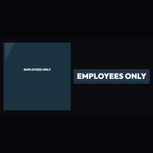 employees only decal white vinyl on a glass door