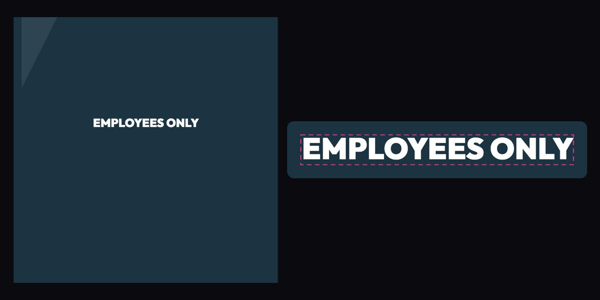 employees only decal white vinyl on a glass door