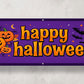 Custom Happy Halloween 3x6 vinyl banner with grommets, example from Beaver Slaps