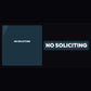 no soliciting decal white vinyl on a glass door